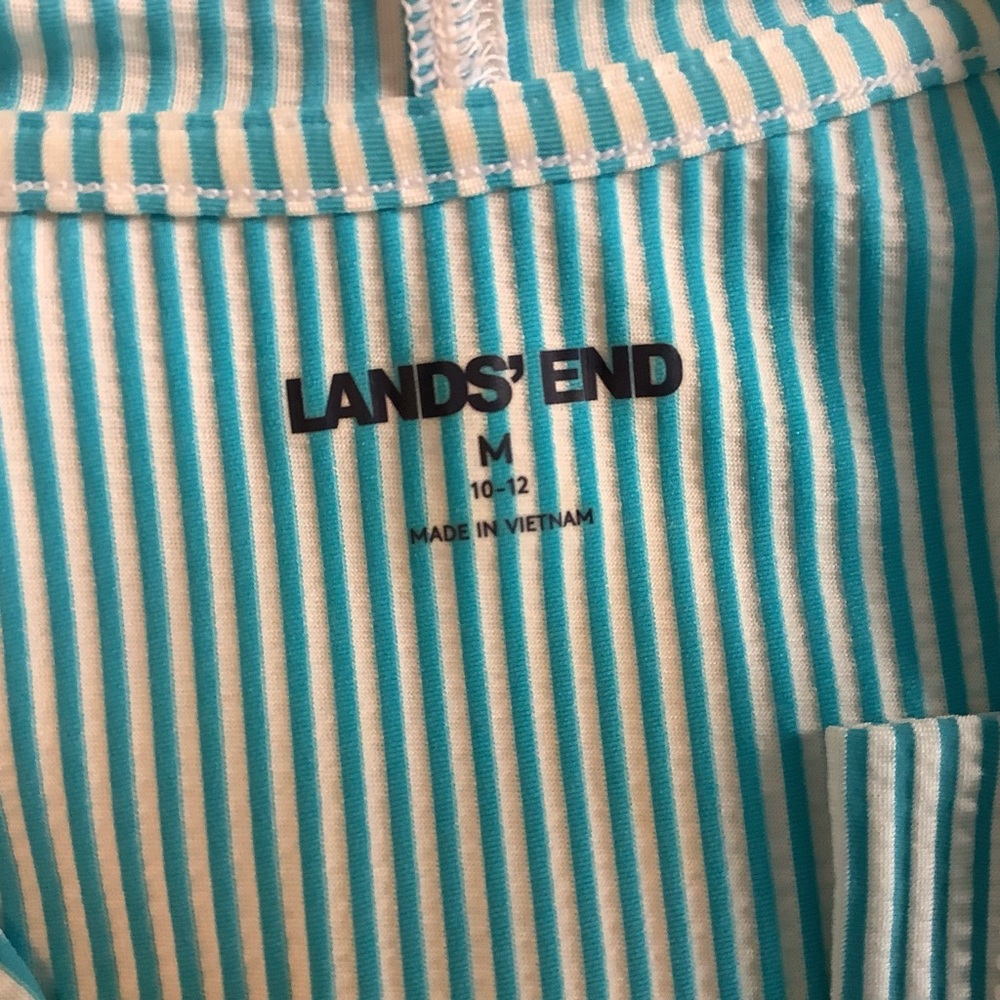 EUC. Lands' End Colorblock Hooded Jacket in Aqua, Pink & Yellow - Picture 3 of 8